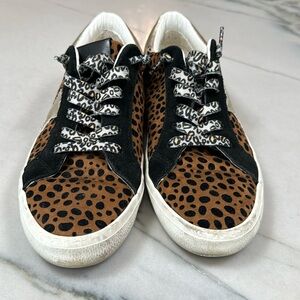 Steve Madden Philosophy Leopard Multi Sneakers size 8.5 (Distressed look)